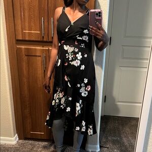 Floral Black Dress